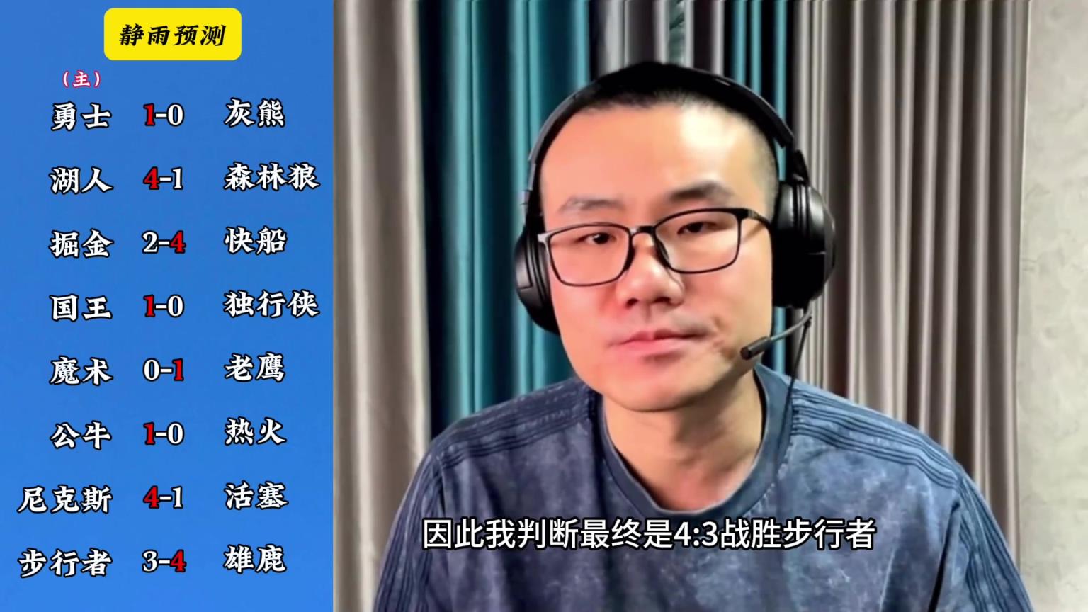 你同意嗎？靜雨對(duì)東西部季后賽球隊(duì)的預(yù)測(cè)：勇贏(yíng)熊 湖船尼鹿晉級(jí)